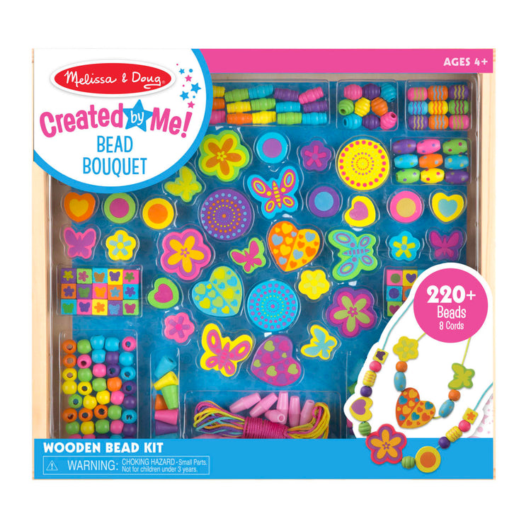 Melissa & Doug Created by Me! Bead Bouquet Deluxe Wooden Bead Set With 220+ Beads for Jewelry-Making