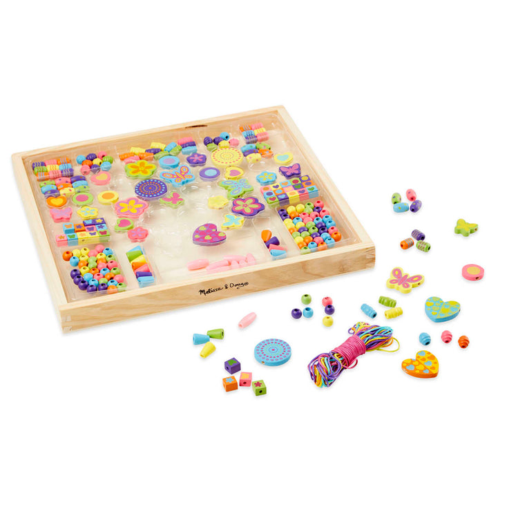 Melissa & Doug Created by Me! Bead Bouquet Deluxe Wooden Bead Set With 220+ Beads for Jewelry-Making