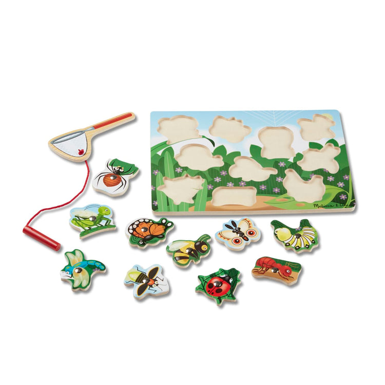 Melissa & Doug Magnetic Wooden Bug-Catching Puzzle Game (10 pcs)