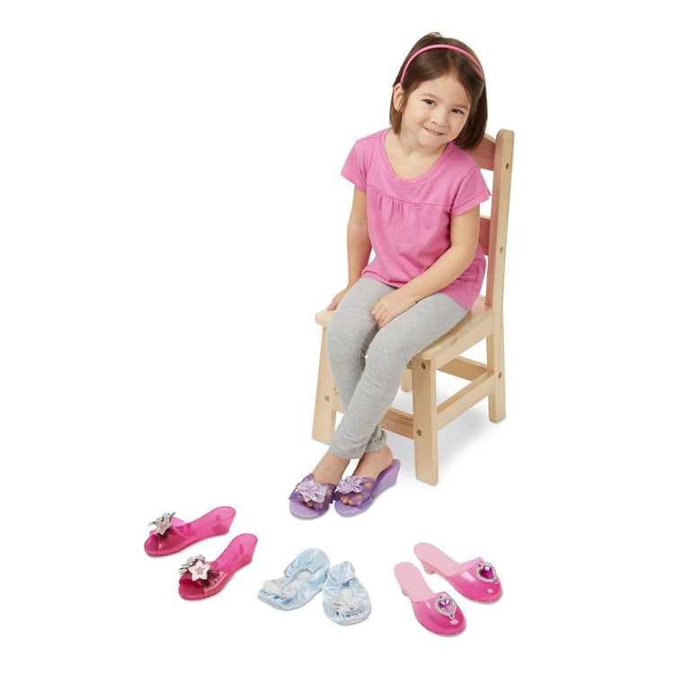 Melissa & Doug Costume Role Play Collection - Step In Style! Dress-Up Shoes Set (4 Pairs)