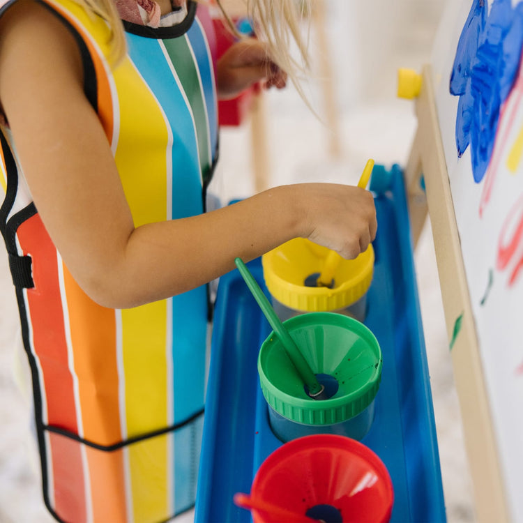 Melissa & Doug Easel Accessory Set - Paint, Cups, Brushes, Chalk, Paper, Dry-Erase Marker