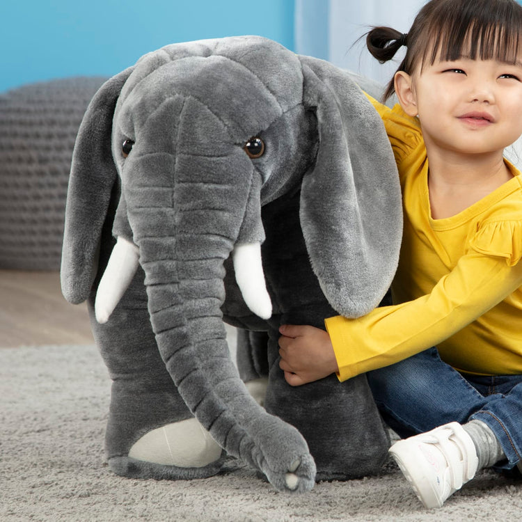 Melissa & Doug Giant Elephant - Lifelike Stuffed Animal (over 3 feet long)