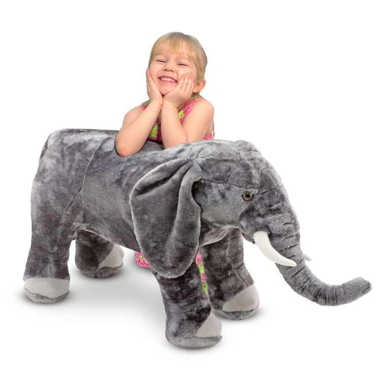 Melissa & Doug Giant Elephant - Lifelike Stuffed Animal (over 3 feet long)