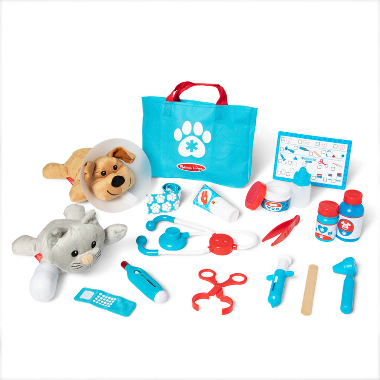 Melissa & Doug Examine and Treat Pet Vet Play Set - 24 pcs