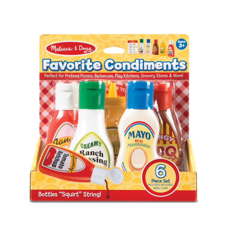 the Melissa & Doug 5-Piece Favorite Condiments Play Food Set