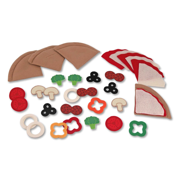 Melissa & Doug Felt Food Mix 'n Match Pizza Play Food Set (40 pcs)