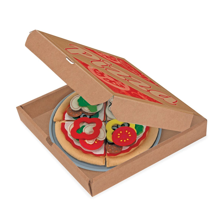 Melissa & Doug Felt Food Mix 'n Match Pizza Play Food Set (40 pcs)