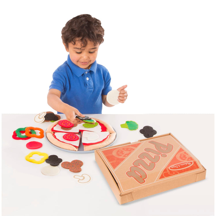 Melissa & Doug Felt Food Mix 'n Match Pizza Play Food Set (40 pcs)