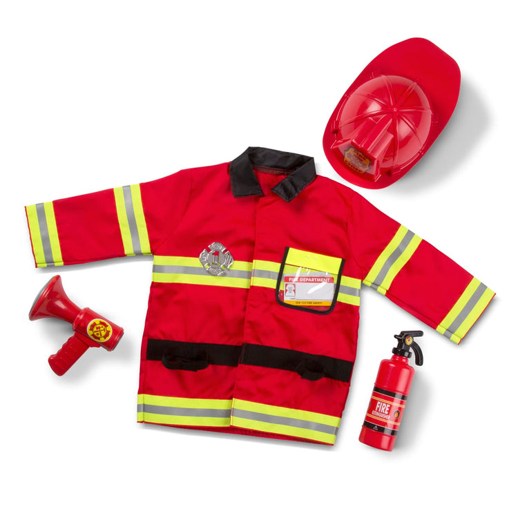 Melissa & Doug Fire Chief Costume Role Play Dress-Up Set (6 pcs)