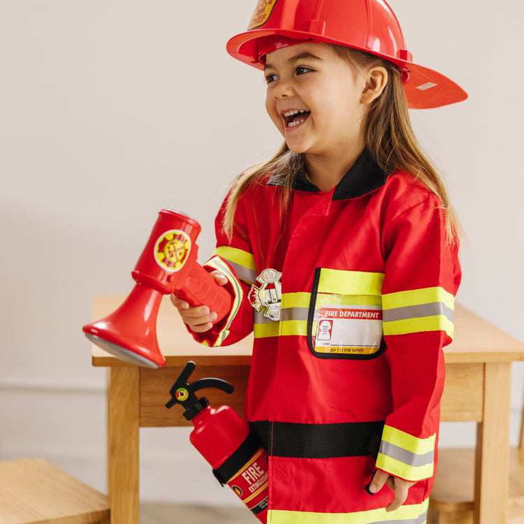 Melissa & Doug Fire Chief Costume Role Play Dress-Up Set (6 pcs)