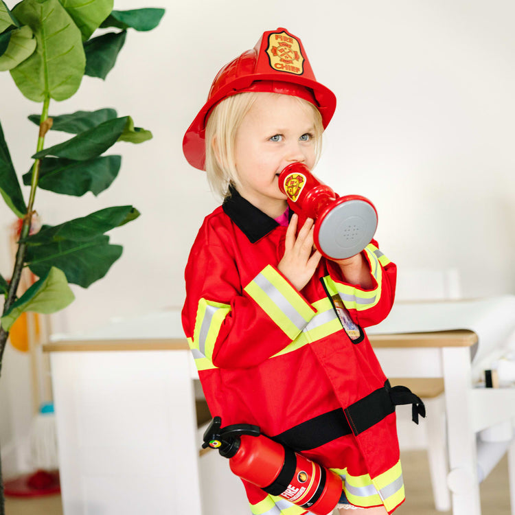 Melissa & Doug Fire Chief Costume Role Play Dress-Up Set (6 pcs)