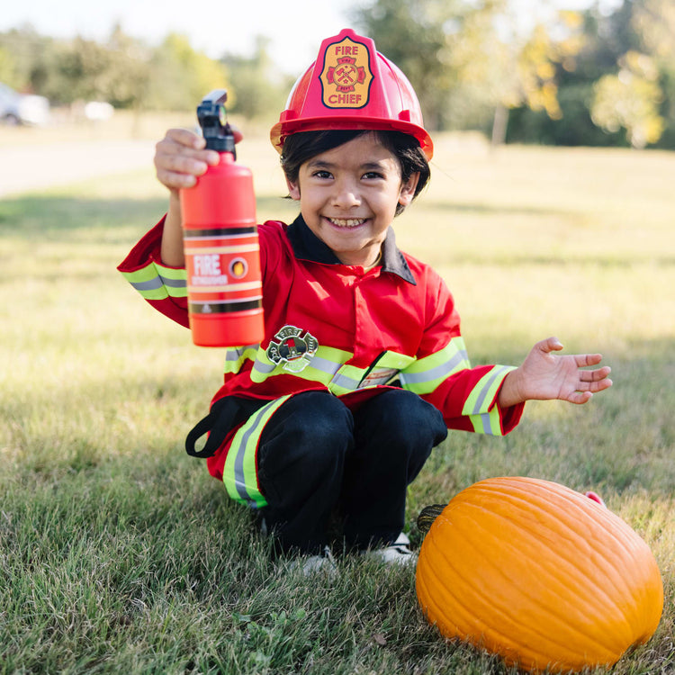 Melissa & Doug Fire Chief Costume Role Play Dress-Up Set (6 pcs)