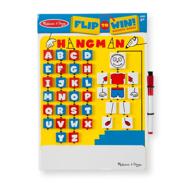 Melissa & Doug Flip to Win Hangman Travel Game - White Board, Dry-Erase Marker