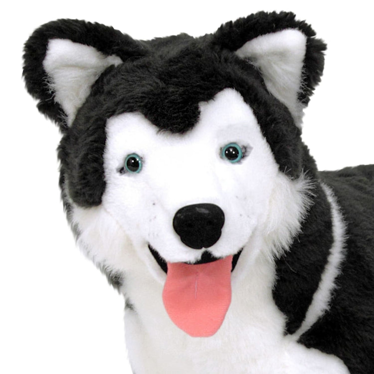 The loose pieces of the Melissa & Doug Giant Siberian Husky - Lifelike Stuffed Animal Dog (over 2 feet tall)