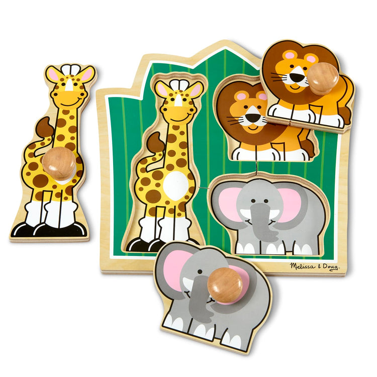 the Melissa & Doug Jungle Friends Safari Animals Jumbo Knob Wooden Puzzle