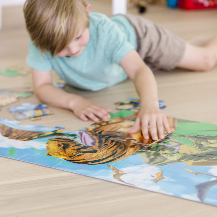 Melissa & Doug Land of Dinosaurs Floor Puzzle (48 pcs, 4 feet long)