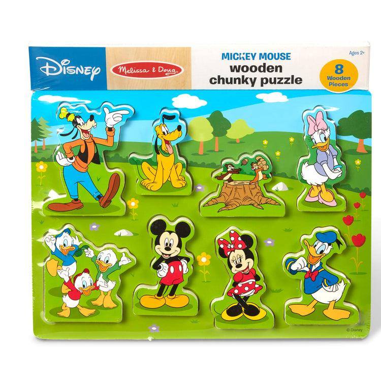 the Melissa & Doug Disney Mickey Mouse Clubhouse Wooden Chunky Puzzle (8 pcs)