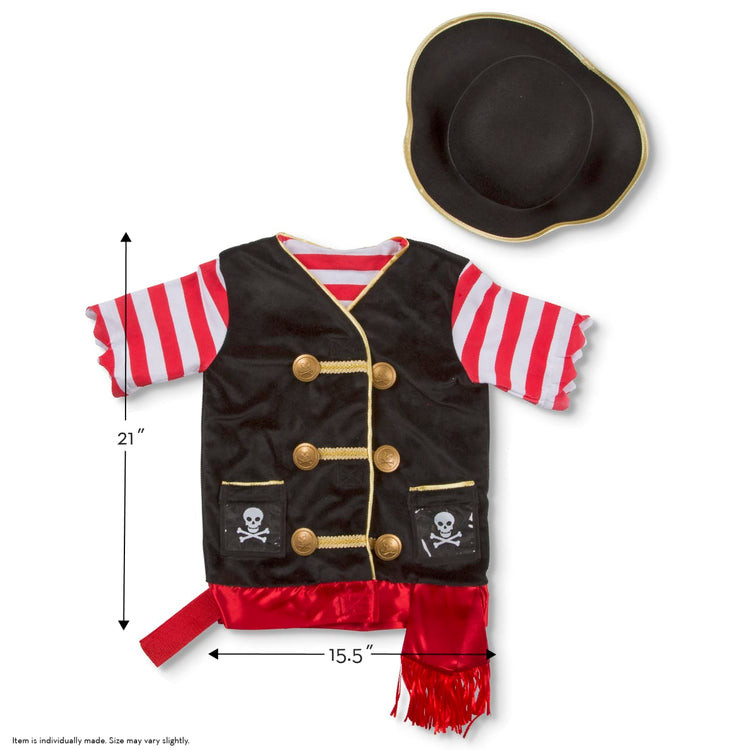 Melissa & Doug Pirate Role Play Costume Dress-Up Set With Hat, Sword, and Eye Patch