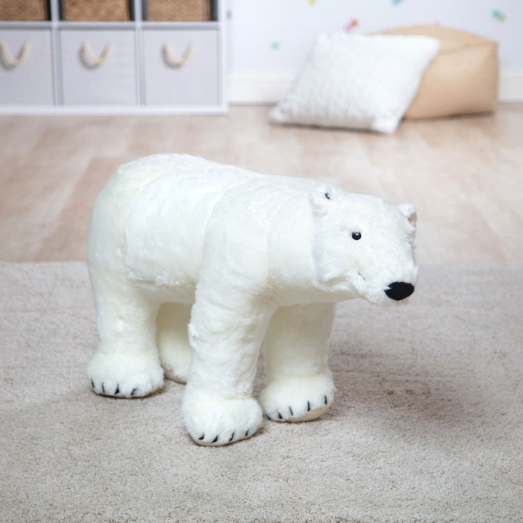 the Melissa & Doug Giant Polar Bear - Lifelike Stuffed Animal (nearly 3 feet long)