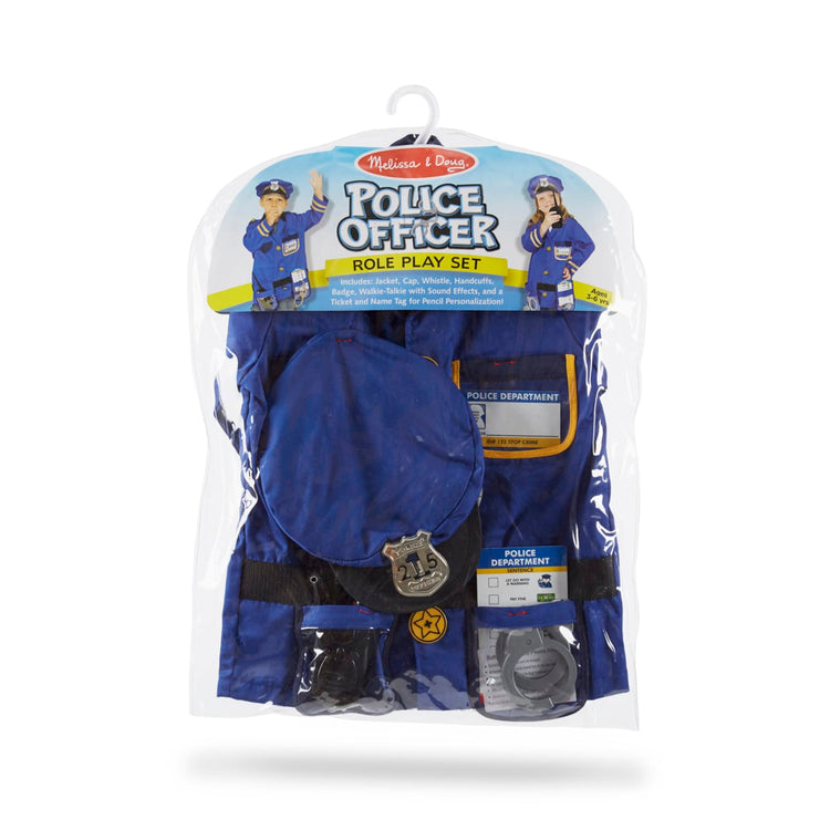 Melissa & Doug Police Officer Role Play Costume Dress-Up Set (8 pcs)