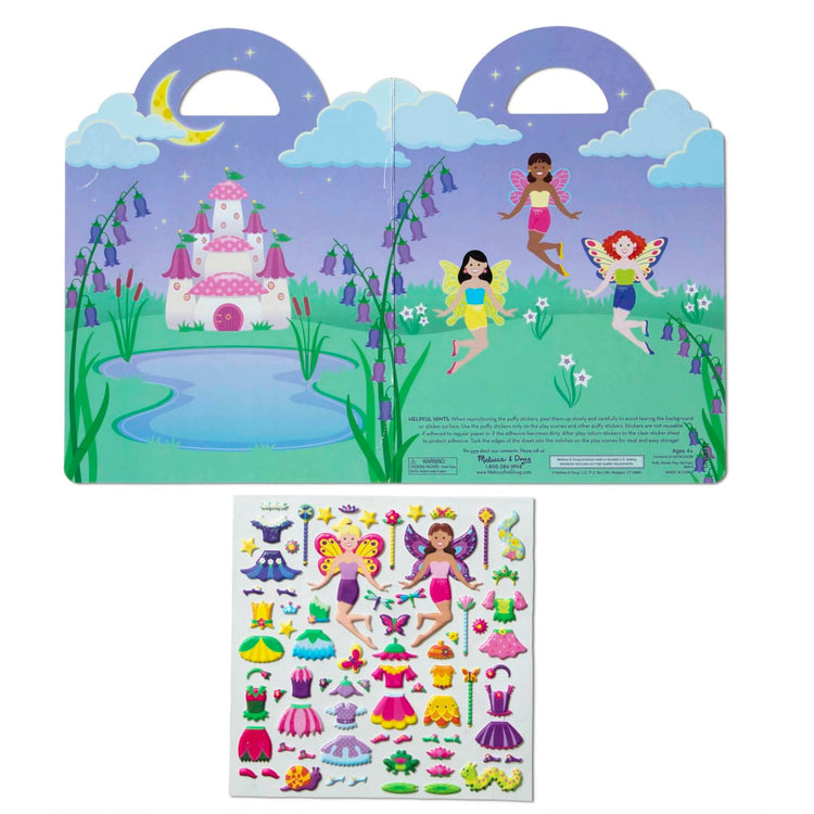 Melissa & Doug Puffy Sticker Activity Book: Fairy - 75 Reusable Stickers