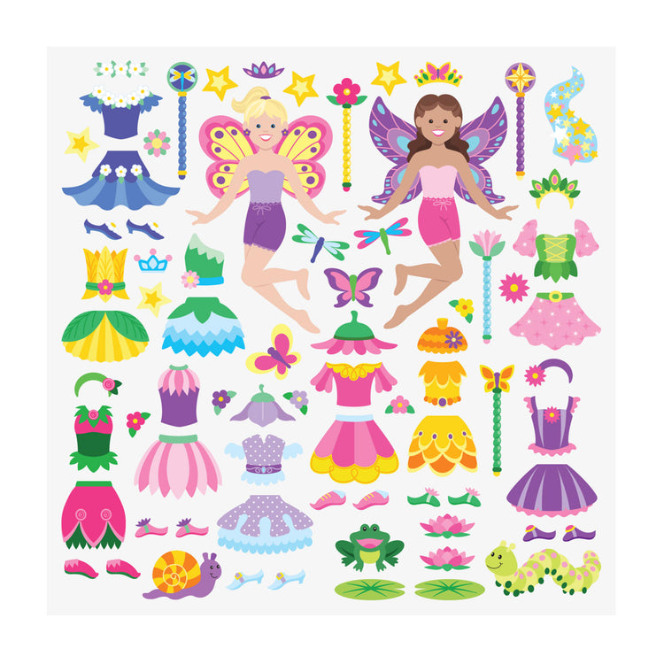 Melissa & Doug Puffy Sticker Activity Book: Fairy - 75 Reusable Stickers