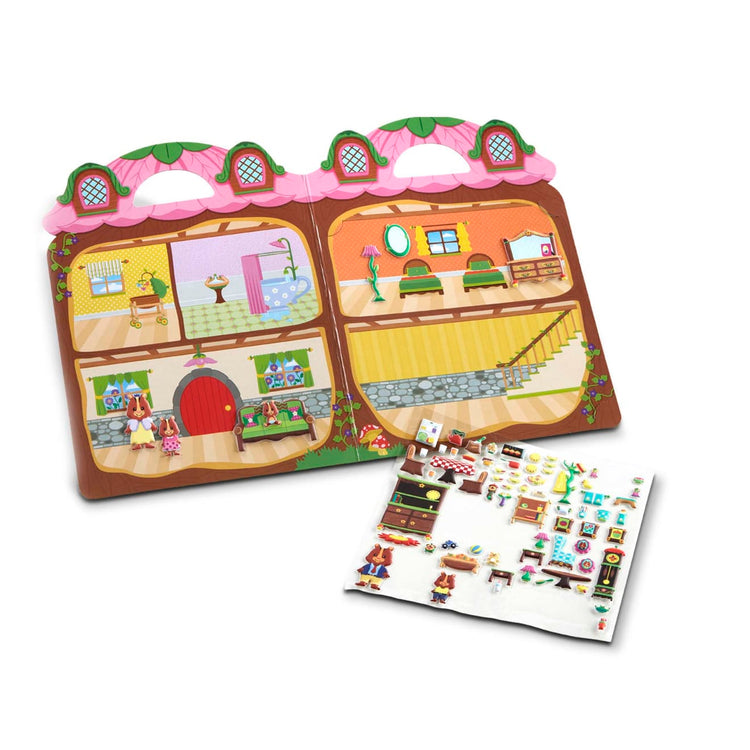 The loose pieces of the Melissa & Doug Puffy Sticker Activity Book: Chipmunk House - Safari