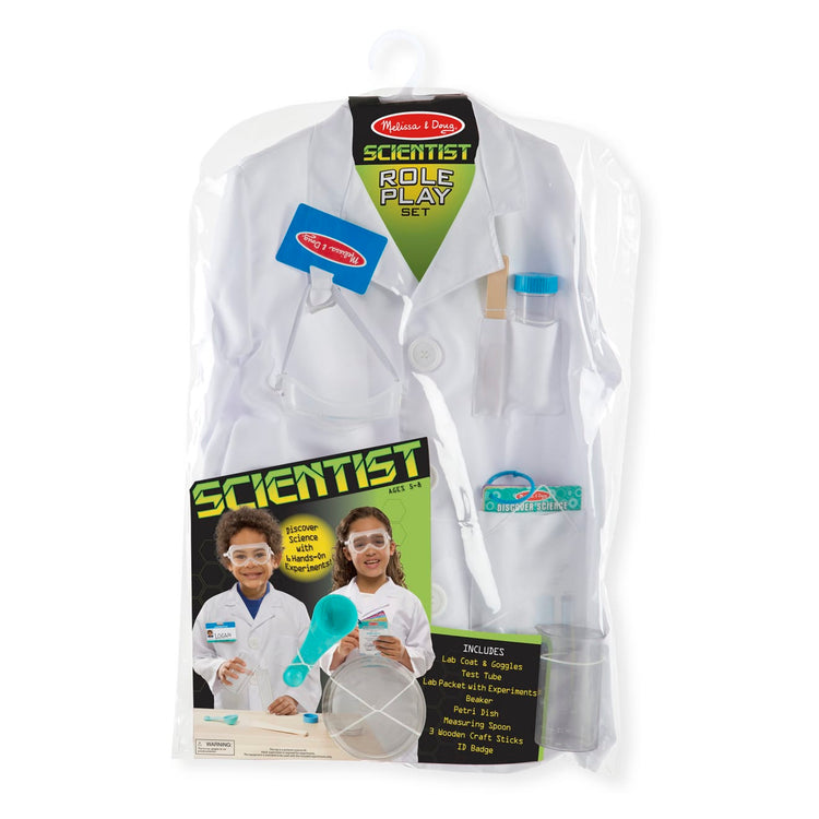 the Melissa & Doug Scientist Role Play Costume Set (X pcs) - Lab Coat, Goggles, 6 Experiments