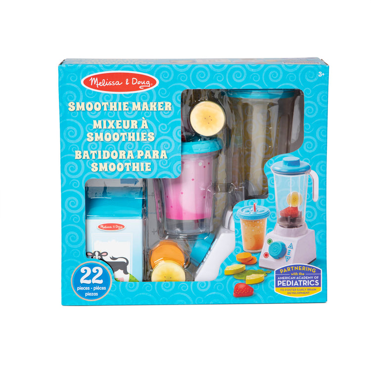 the Melissa & Doug Smoothie Maker Blender Set with Play Food (222 Pcs)