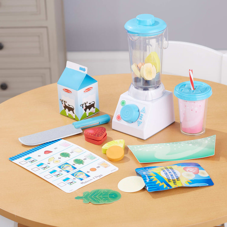 the Melissa & Doug Smoothie Maker Blender Set with Play Food (222 Pcs)