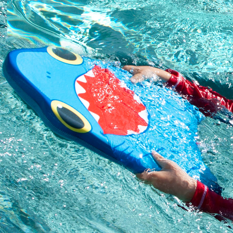 Melissa & Doug Sunny Patch Spark Shark Kickboard - Learn-to-Swim Pool Toy for Boys and Girls