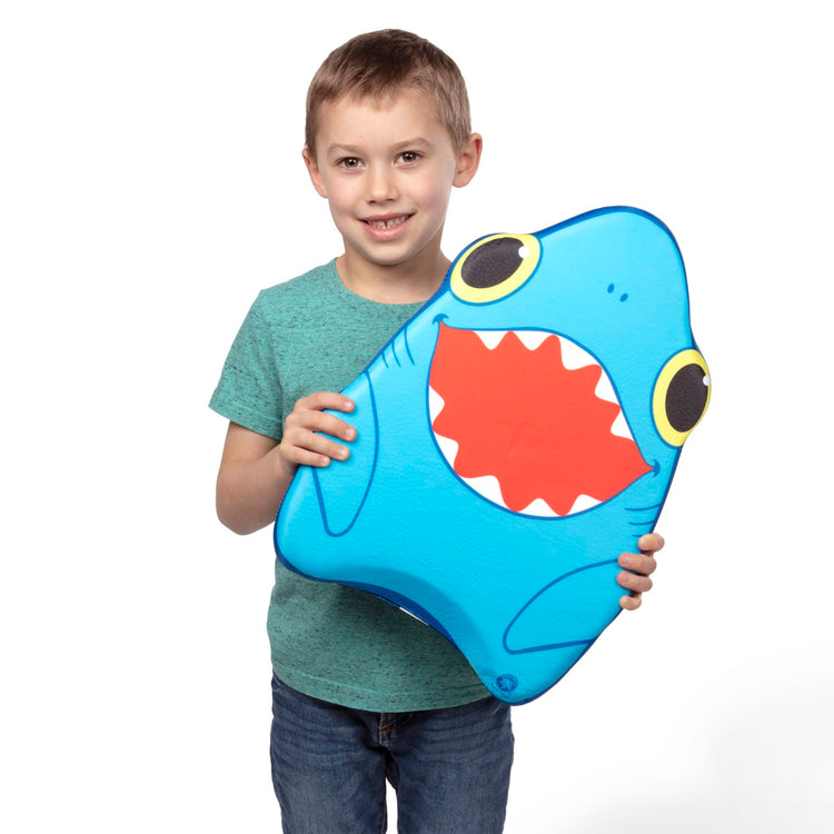 Melissa & Doug Sunny Patch Spark Shark Kickboard - Learn-to-Swim Pool Toy for Boys and Girls