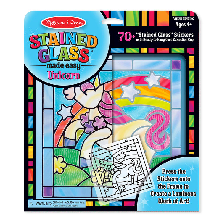 The front of the box for the Stained Glass - Unicorn