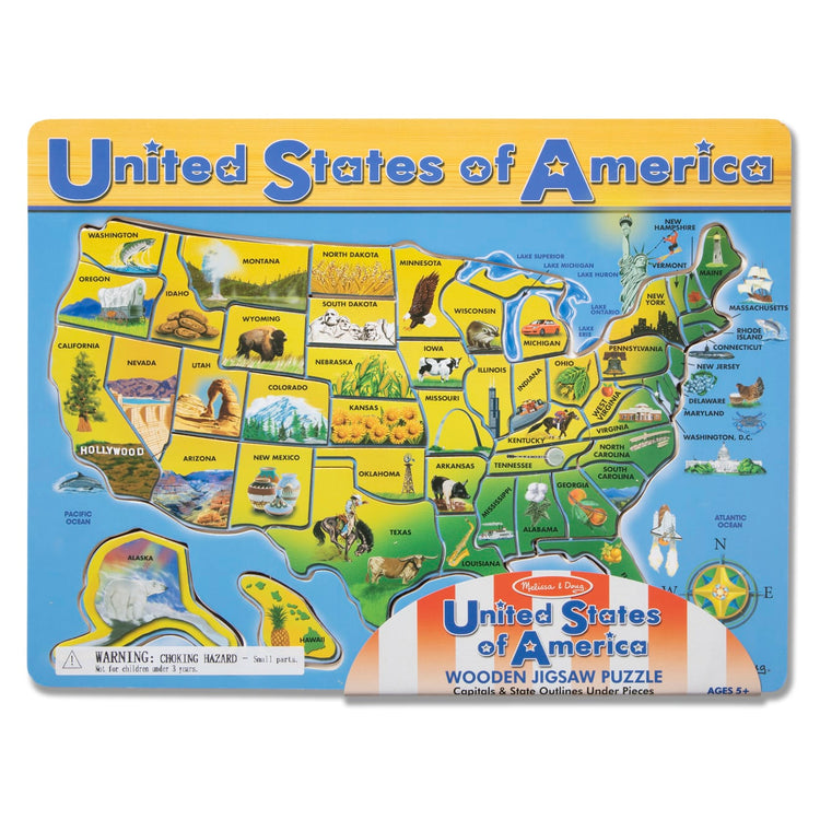 the Melissa & Doug USA Map Wooden Puzzle (45 pcs)