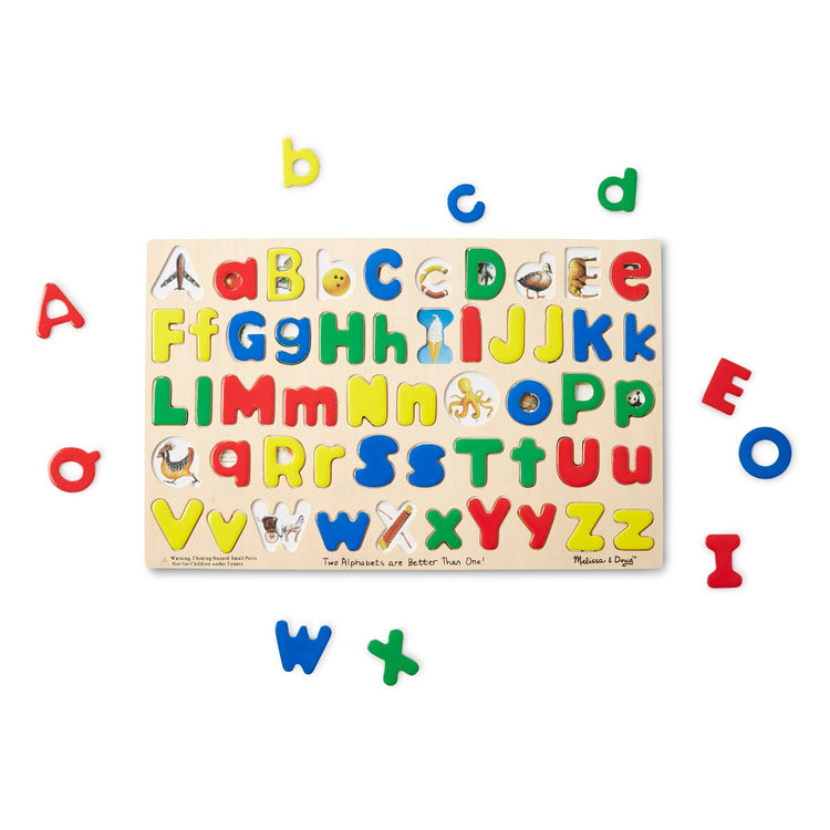 Melissa & Doug Upper & Lower Case Alphabet Letters Wooden Puzzle (52 pcs)