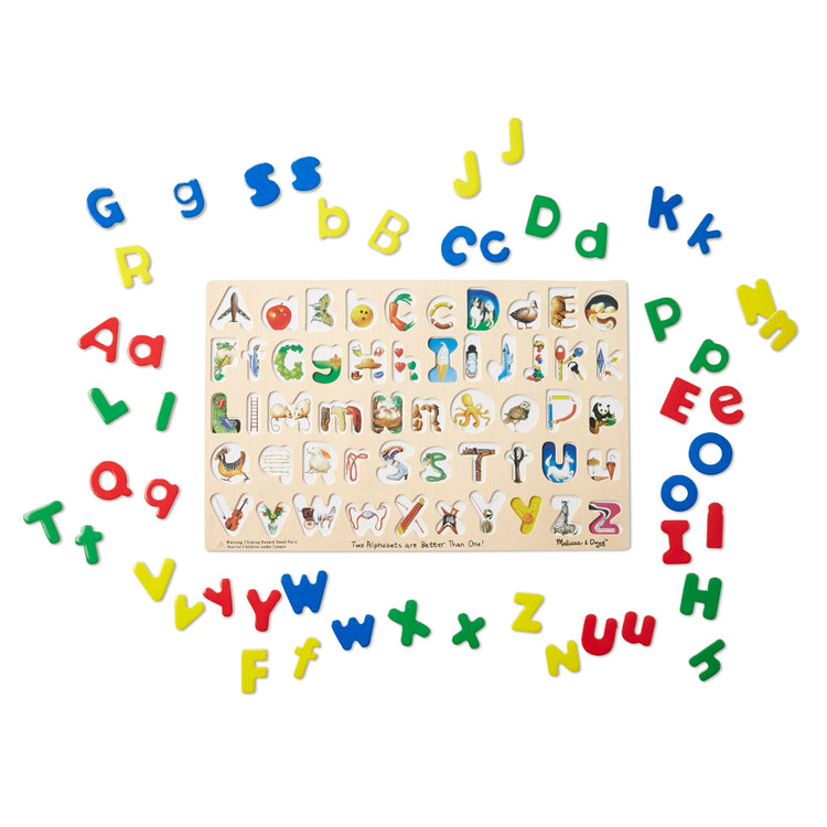 Melissa & Doug Upper & Lower Case Alphabet Letters Wooden Puzzle (52 pcs)