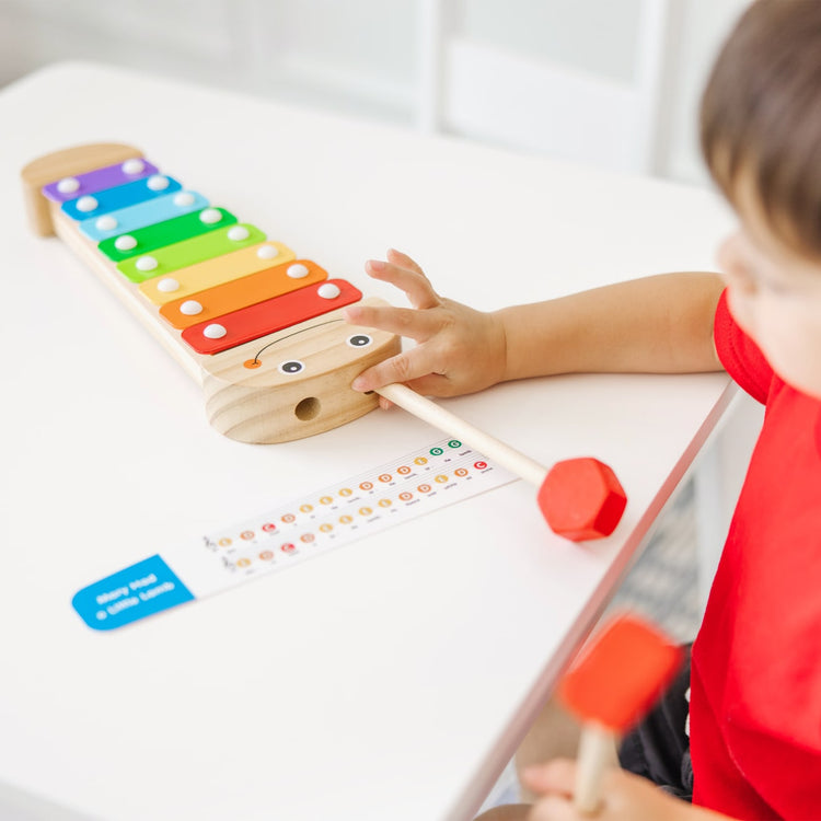 Melissa & Doug Caterpillar Xylophone Musical Toy With Wooden Mallets