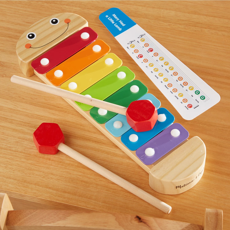 Melissa & Doug Caterpillar Xylophone Musical Toy With Wooden Mallets