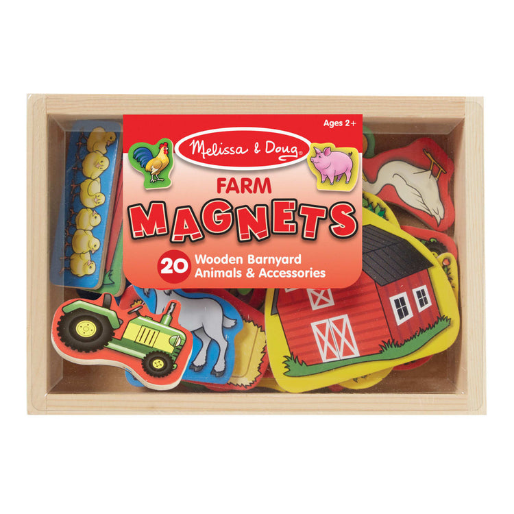 the Melissa & Doug 20 Wooden Farm Magnets in a Box